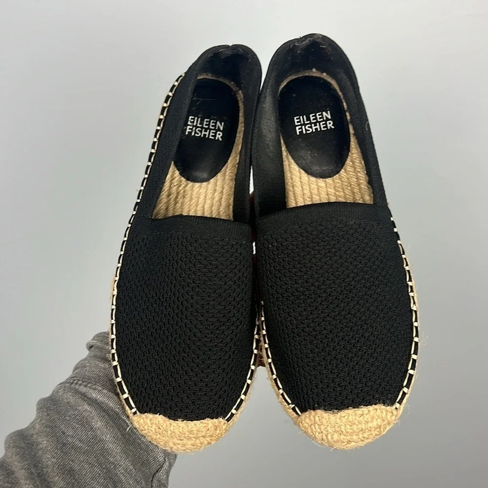 Black Women's Espadrille Slip-On Shoes